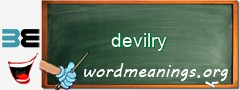 WordMeaning blackboard for devilry